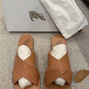 Ancient Greek Thais Sandals Women's Natural Cross Strap Sandals